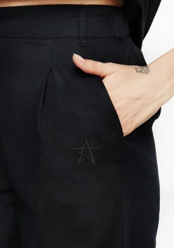 Pentaculum Linen-Blend Tailored Trousers