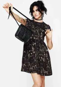Penumbra Embroidered Mini Satchel Bag