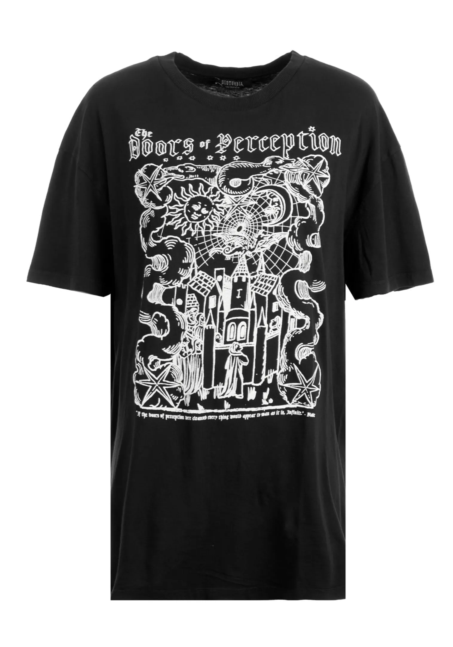 Perception Black Garment Washed Oversized Tee Dress
