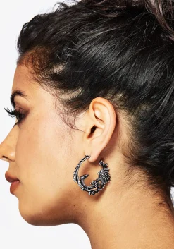 Petra Dragon Hoop Earrings