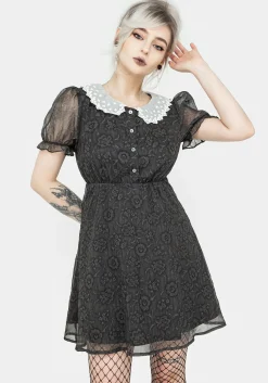 Phantasma Lace Collar Mini Dress