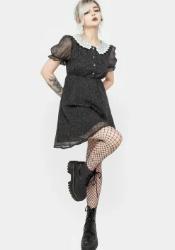 Phantasma Lace Collar Mini Dress