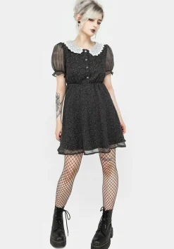 Phantasma Lace Collar Mini Dress