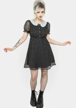 Phantasma Lace Collar Mini Dress