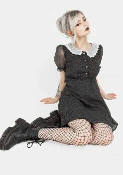 Phantasma Lace Collar Mini Dress