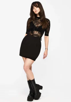Phoebe Buckle Detail Mini Skirt