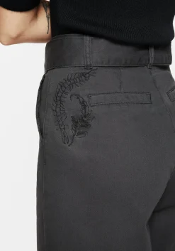 Pinhead Embroidered Belted Balloon Leg Trousers
