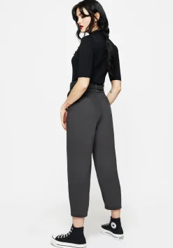 Pinhead Embroidered Belted Balloon Leg Trousers