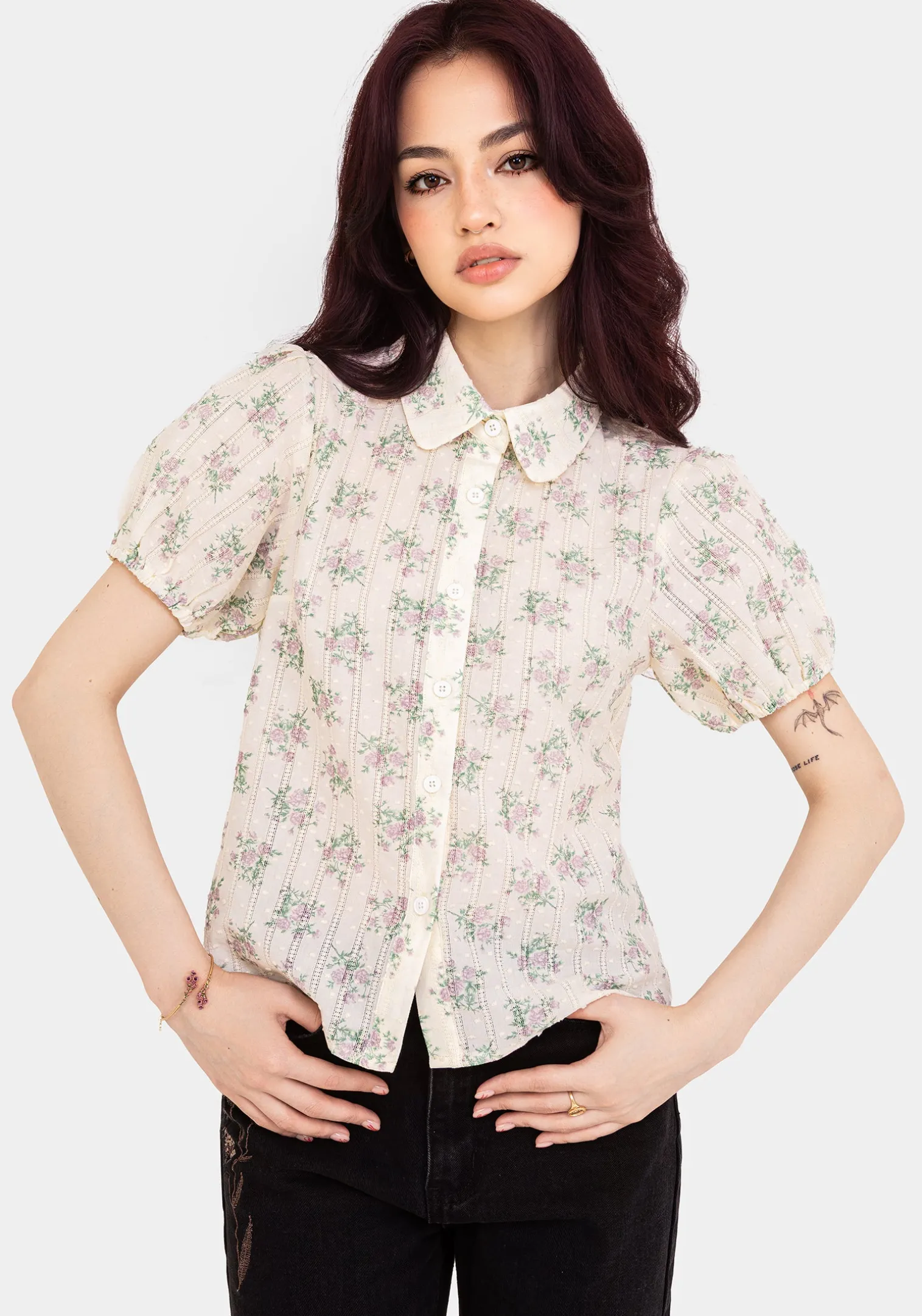 Pleasance Cotton Puff Sleeve Blouse