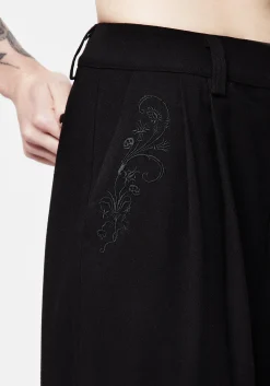 Poe Pleated Wide Leg Trouser