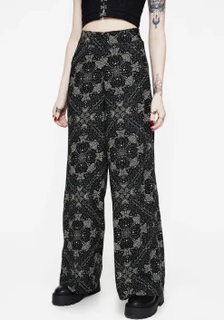 Poem Moth Printed Wide Leg Trouser