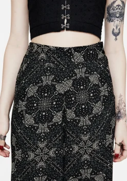 Poem Moth Printed Wide Leg Trouser