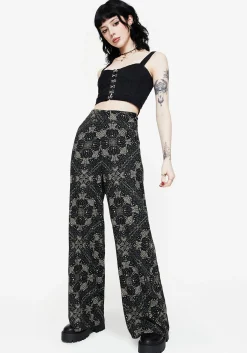 Poem Moth Printed Wide Leg Trouser