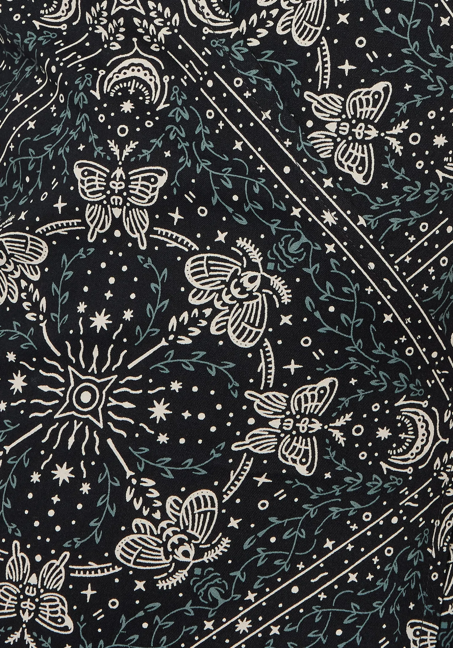 Poem Moth Printed Wrap Midi Dress