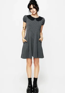Poet Striped Mini Skater Dress