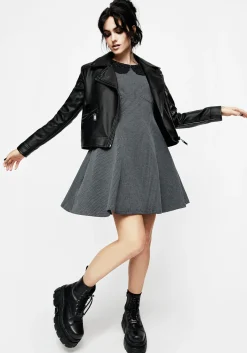 Poet Striped Mini Skater Dress
