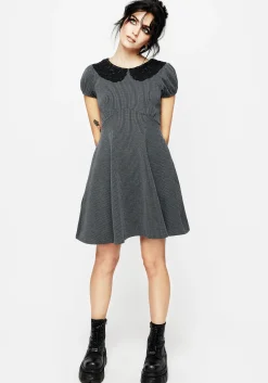Poet Striped Mini Skater Dress