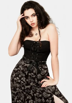Poisonous Plant Split Midi Skirt