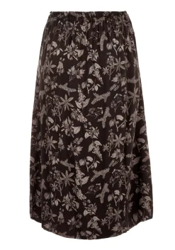 Poisonous Plant Split Midi Skirt