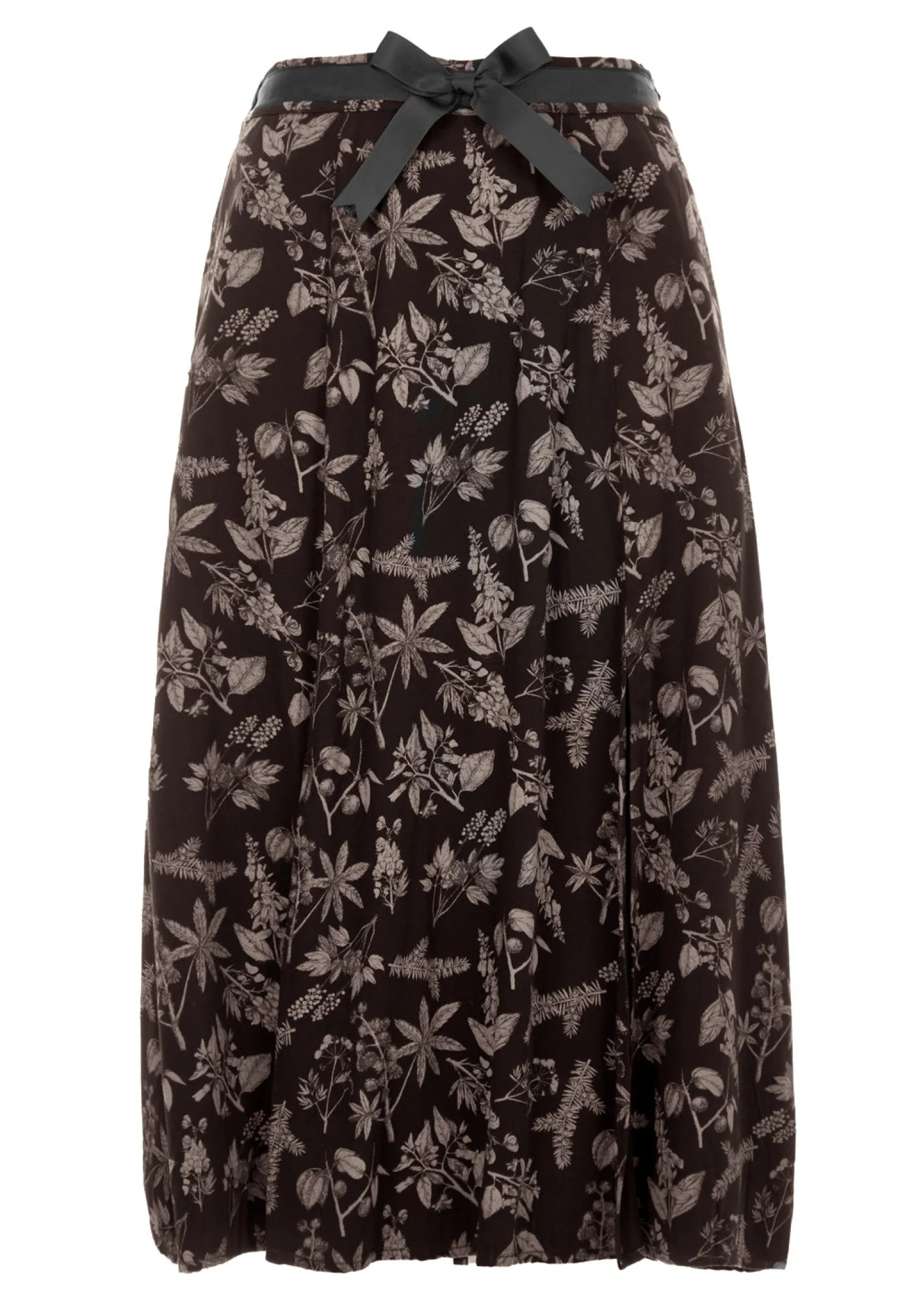 Poisonous Plant Split Midi Skirt