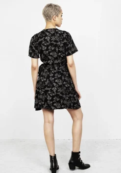 Poisonous Plants Wrap Mini Dress