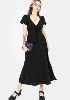 Polgara Floral Jacquard Midaxi Dress