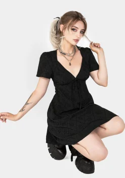 Polgara Floral Jacquard Mini Dress