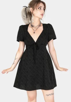 Polgara Floral Jacquard Mini Dress