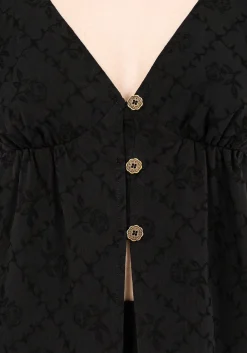 Polgara Floral Jacquard Peplum Top
