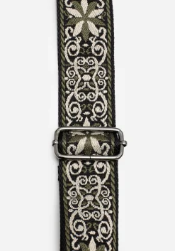 Portent Debossed Zip Front Crossbody Bag