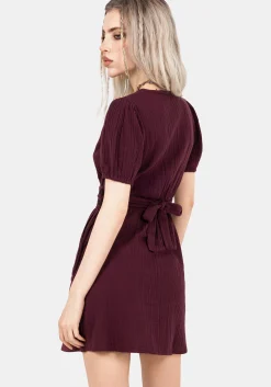 Poultice Embroidered Cotton Mini Dress