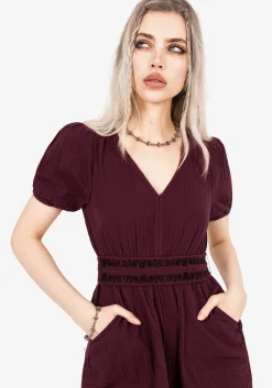 Poultice Embroidered Cotton Mini Dress