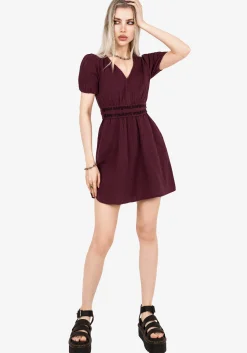 Poultice Embroidered Cotton Mini Dress