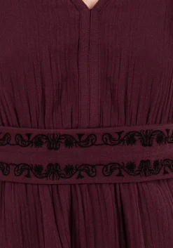 Poultice Embroidered Cotton Mini Dress