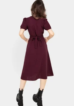 Poultice Embroidered Cotton Midi Dress