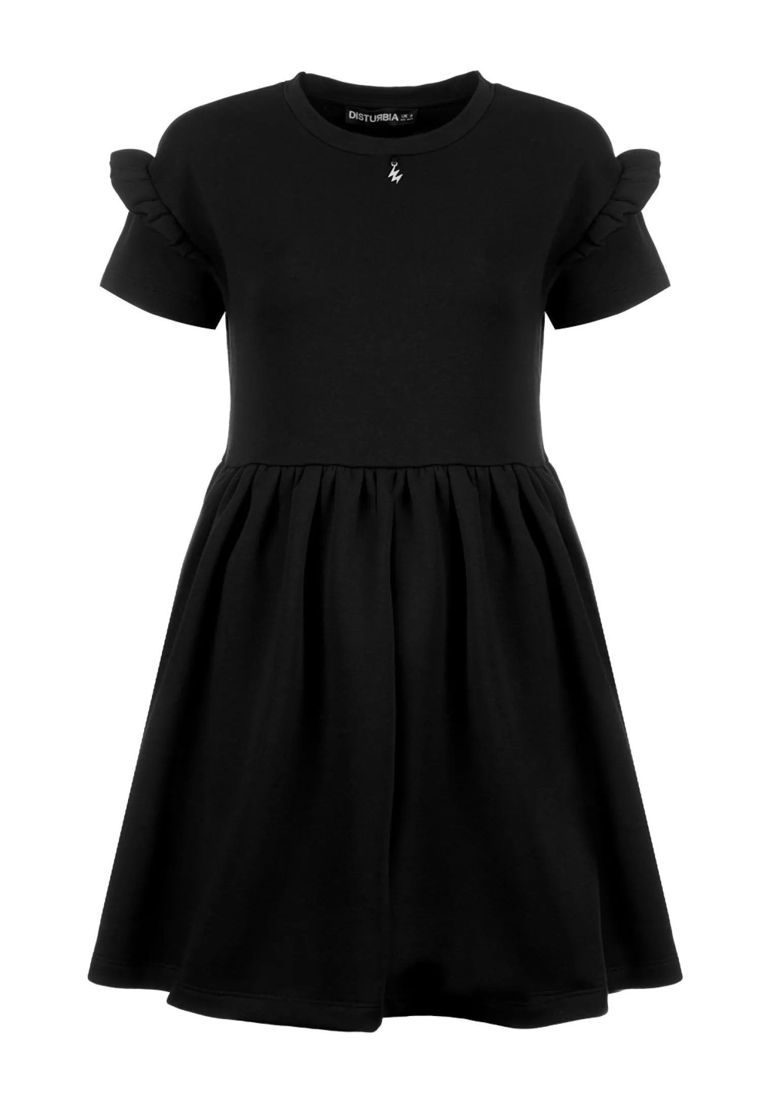 Power Frill Sleeve Skater Dress