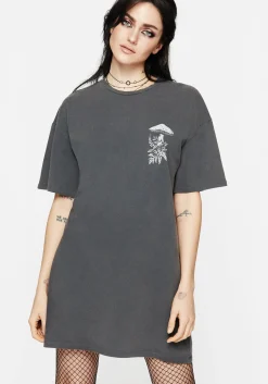 Pressure Cotton Mushroom Print Tee Dress