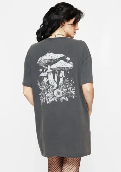 Pressure Cotton Mushroom Print Tee Dress
