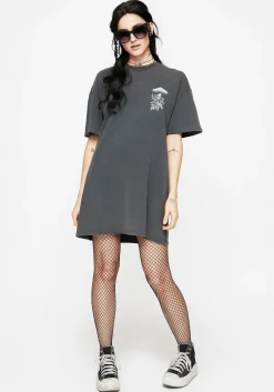 Pressure Cotton Mushroom Print Tee Dress