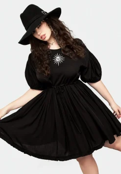 Priestess Embroidered Smock Dress