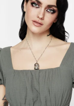 Primavera Bird Cage Pendant Necklace