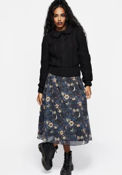 Primrose Floral Chiffon Midi Skirt