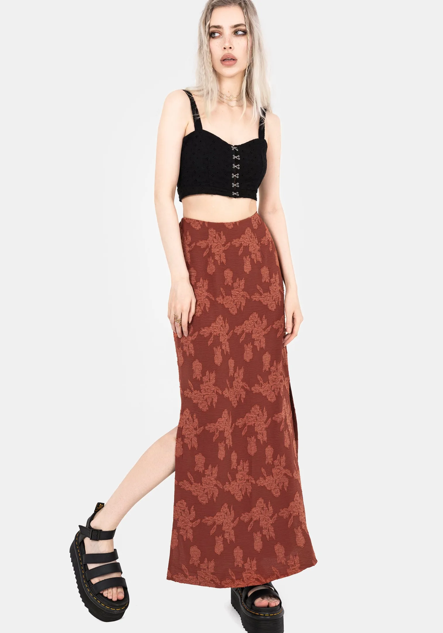 Prosperity Floral Maxi Slip Skirt