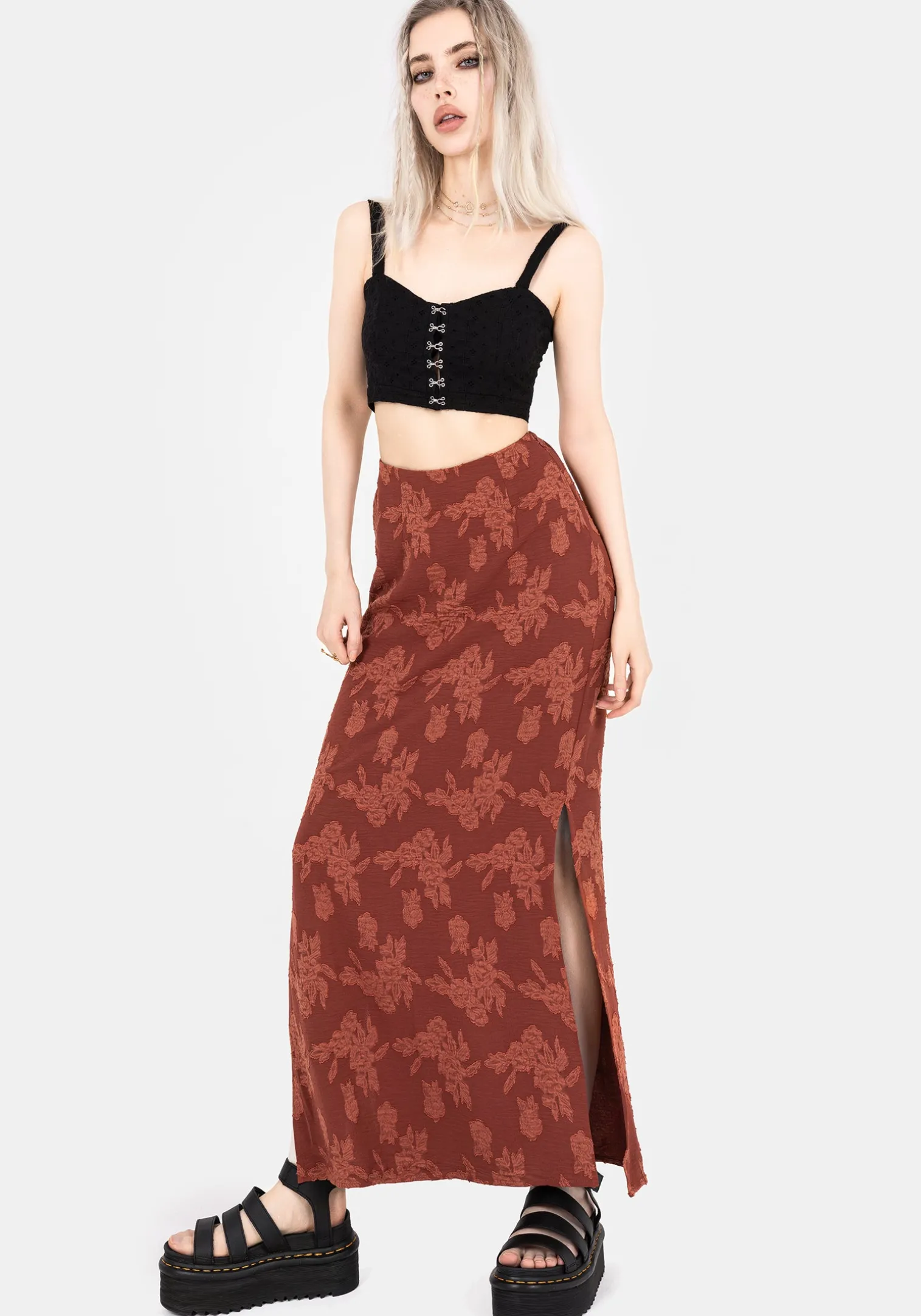 Prosperity Floral Maxi Slip Skirt