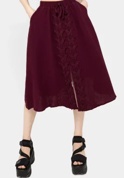 Psyche Textured Midi Skirt