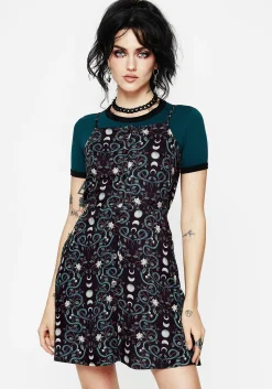 Pythia Button Up Mini Apron Dress