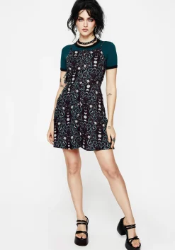 Pythia Button Up Mini Apron Dress