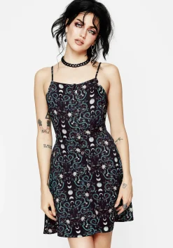 Pythia Button Up Mini Apron Dress