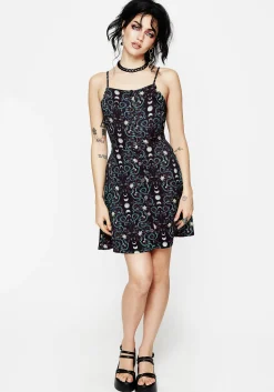 Pythia Button Up Mini Apron Dress