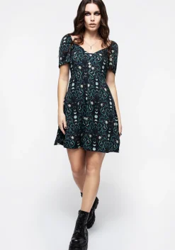 Pythia Print Button Front Mini Dress